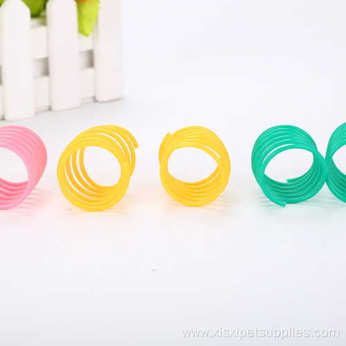 Plastic Spring Toys Pet Grinding Claws Toys